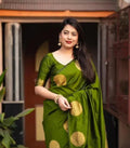 Leafsy Party Wear Banarasi Soft Silk Jacquard Saree