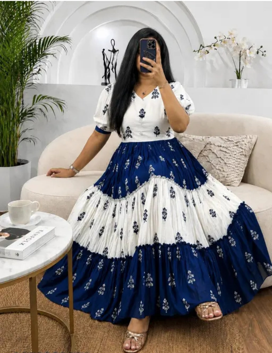 women rayon slub floral printed midi dress | one piece dress | fit & flare west...