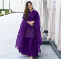 Women's Trendy Design Top Selling Cotton Kurta Sharara Set With Dupatt...