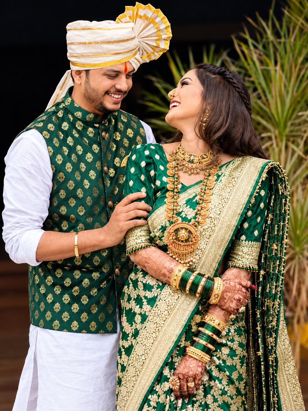 New Banarasi Green Saree For Women