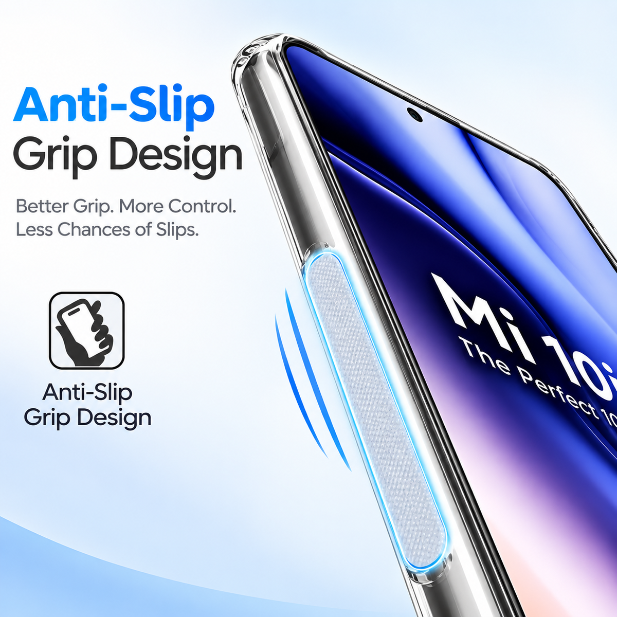BnT Shock Proof Protective Soft Back Case Transparent Cover For Mi 10i