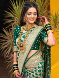 New Banarasi Green Saree For Women