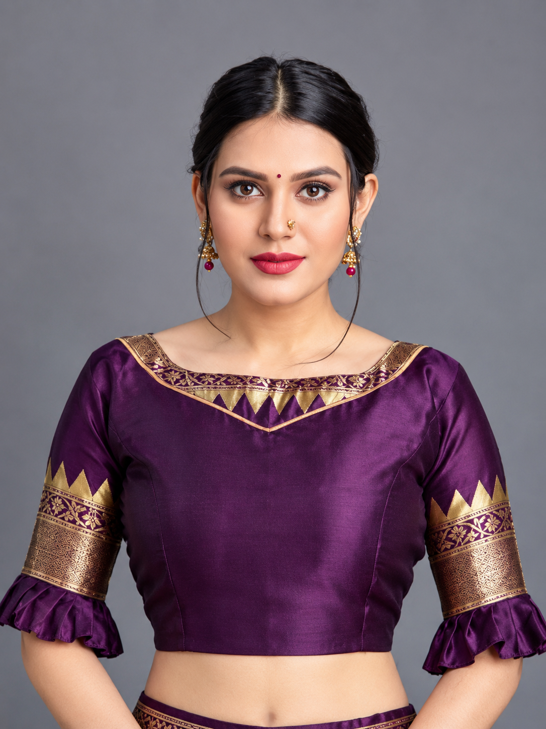 Jbk Enterprise Trendy Jacaquard Saree