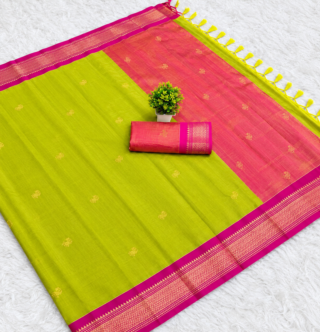 Peacock rich pallu saree